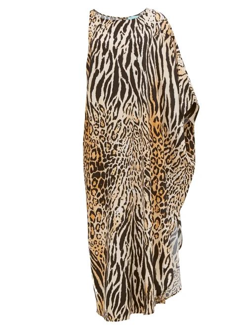 Melissa Odabash - Pamela Asymmetric Leopard-print Maxi Dress - Womens - Animal | Matches (US)