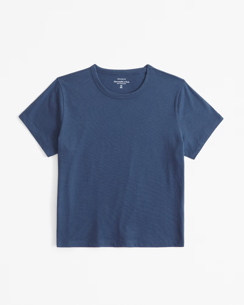 Women's Essential Polished Body-Skimming Tee | Women's Tops | Abercrombie.com | Abercrombie & Fitch (US)