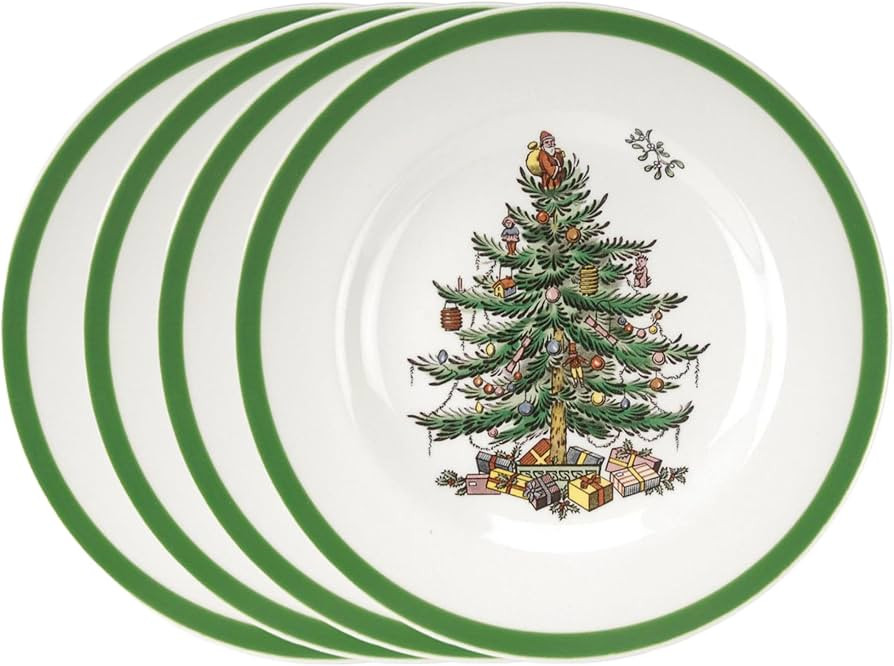 Spode Christmas Tree 6.5" Bread and Butter Plate (Set of 4) - Festive Holiday Dinnerware with Cla... | Amazon (US)