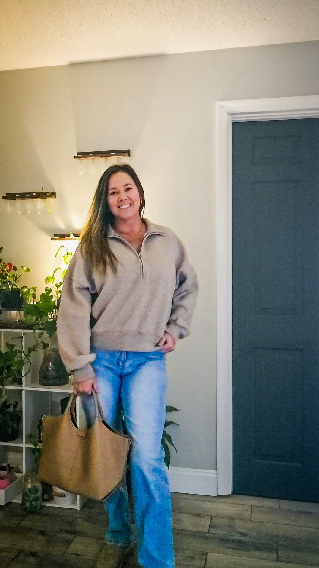 ✨ Cozy & Casual Vibes ✨If you're looking for a laid-back, comfy fall outfit that's perfect for errands or coffee dates, this is it! 🛍️🧥 Half-Zip Pullover: The ultimate in cozy—soft, warm, and effortless!👖 High-Waisted Denim: A classic straight-leg fit that’s flattering and timeless.👜 Neutral Tote: Spacious enough for all your essentials (and super chic!).👟 Suede Shoes: Comfortable and versatile for any occasion.🌱 Added bonus: The warm tones match the cozy vibes of my home decor! 🍂Find all these pieces linked in my LTK. Tap to shop your new fall staples! 💻🛒#LTKfashion #fallstyle #cozyoutfit #casualvibes #neutralstyle

#LTKStyleTip #LTKItBag #LTKBeauty