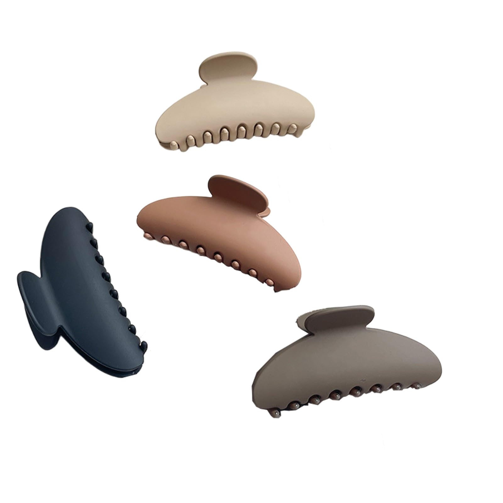 4.13 Inch Large Matte Hair Claw Clips 4 Pack, Non-Slip Strong Hold Jaw Clips for Women, Neutral H... | Amazon (US)