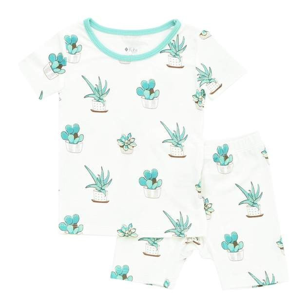 Printed Short Sleeve Toddler Pajama Set in Succulent | Kyte BABY