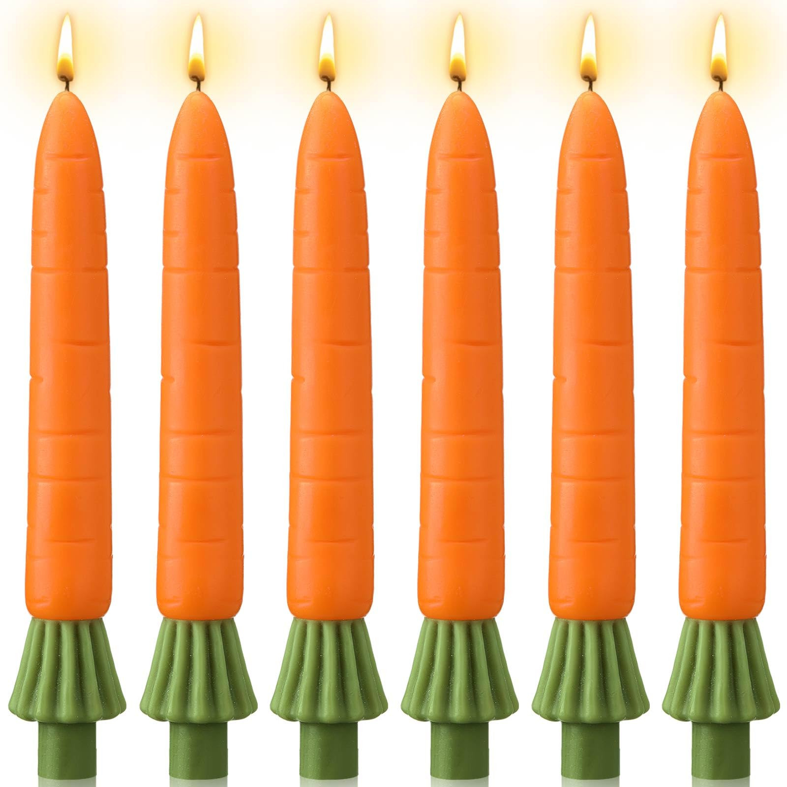 6 Pcs Easter Carrot Candle 9.8 Inches Carrot Candlesticks Decorative Novelty Easter Taper Candles... | Amazon (US)