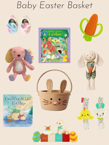Baby Easter basket stuffers 

Baby Easter basket ideas
Stuffed bunny 
Easter books 
Baby bible  

#LTKbaby #LTKbump #LTKkids