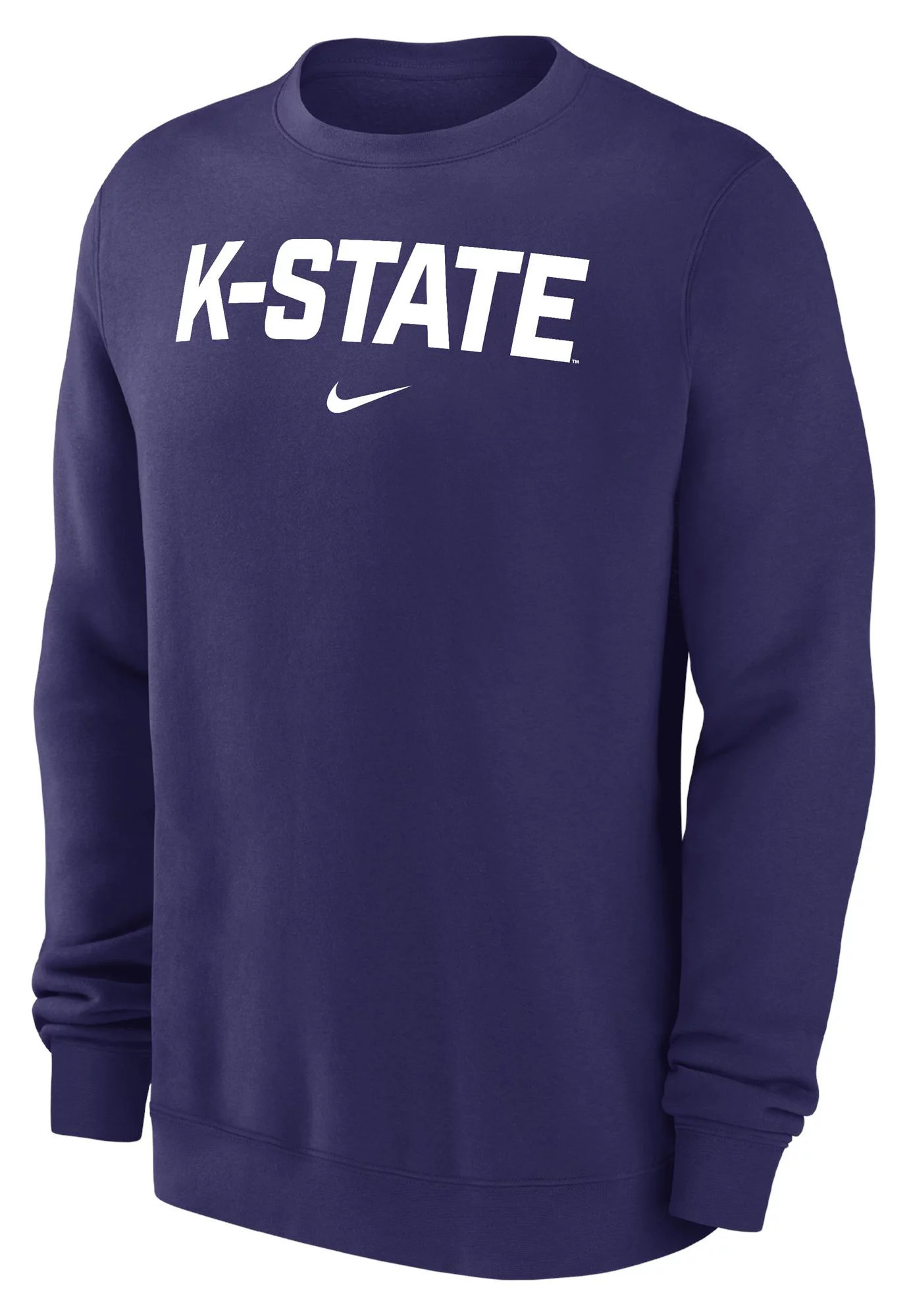 Nike Men's Kansas State Wildcats Purple Arch Club Fleece Crew Pullover Sweatshirt, XXL | DICK'S Sporting Goods