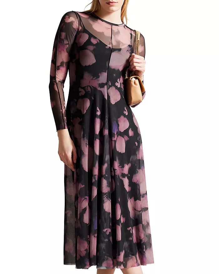 Samiyah Floral Mesh Midi Dress | Bloomingdale's (US)