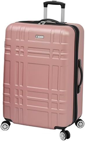 Hardside Spinner Luggage, Rose Gold, Checked-Large 28-Inch | Amazon (US)