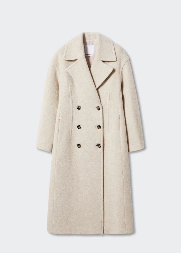 Buttoned wool coat | MANGO (UK)