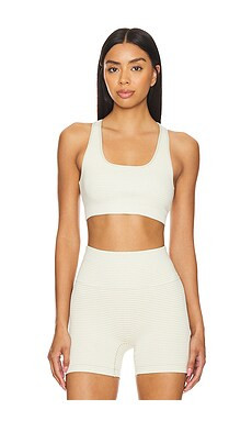 WellBeing + BeingWell StretchWell Aire Sports Bra in Alfalfa Green Stripe from Revolve.com | Revolve Clothing (Global)