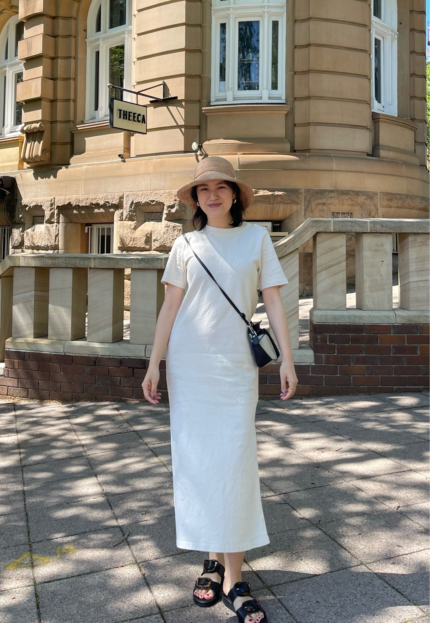 Easy outfit for brunch then ikea shopping today. Wearing this dress in XS. Hat from Helen Kaminski, sharing some alternative raffia hats here for summer! 