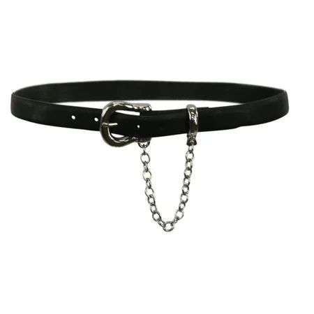 DKNY Chain Swag Leather Belt Black | Walmart (US)