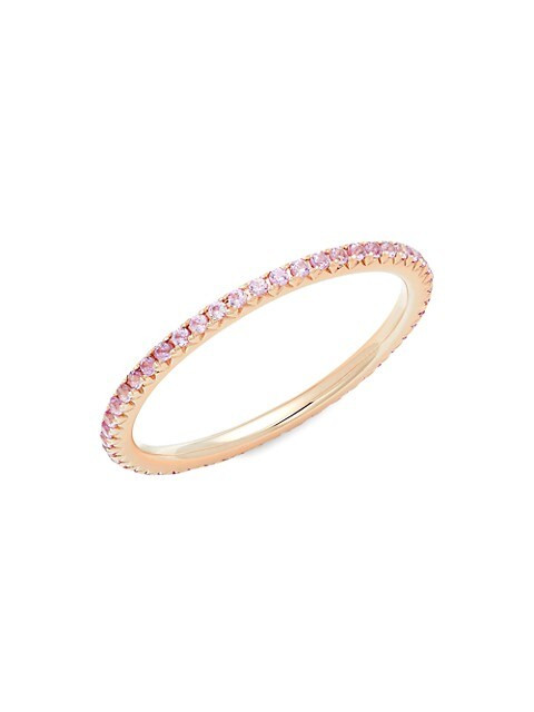 14K Rose Gold & Pink Sapphire Eternity Stackable Ring/Size 6.5 | Saks Fifth Avenue OFF 5TH