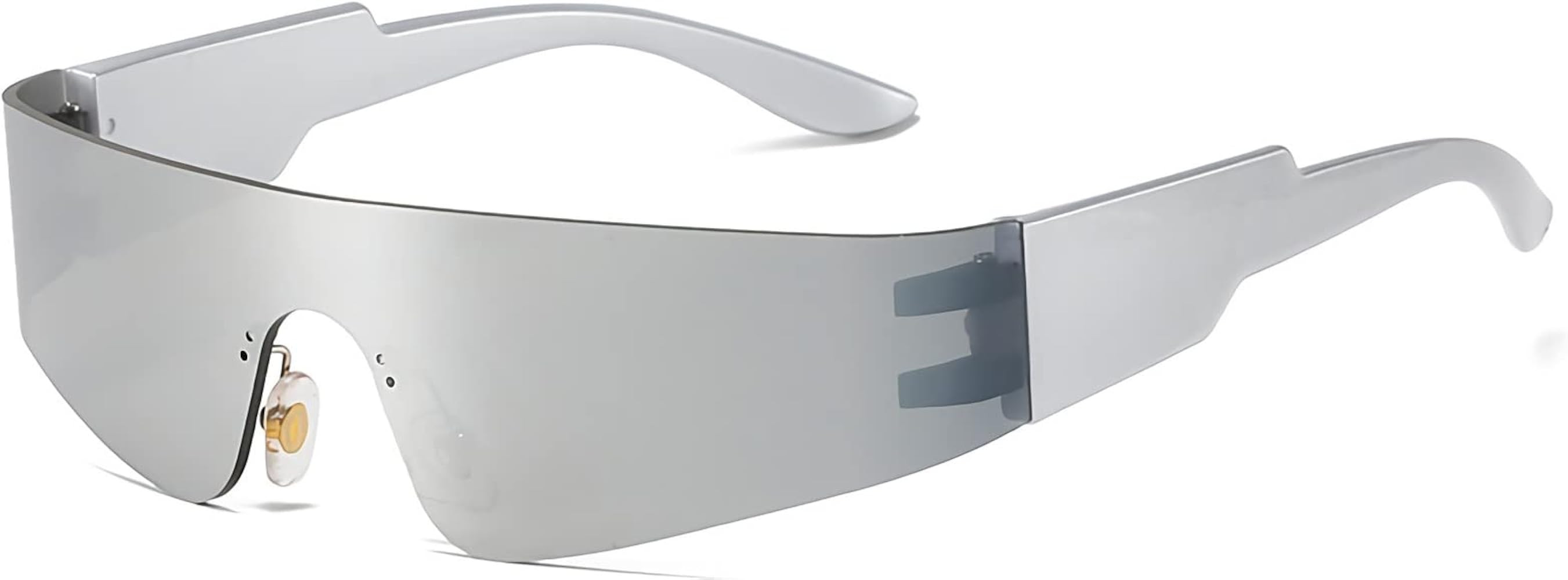 Wrap Around Sunglasses for Men Women Swift Oval Outdoor Sport Shades Silver Mirrored Glasses | Amazon (CA)
