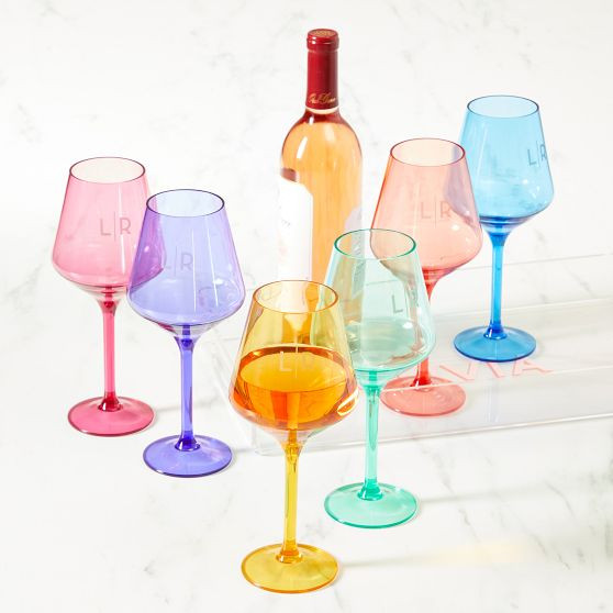 Colored Outdoor Wine Glasses, Set of 6 | Mark and Graham