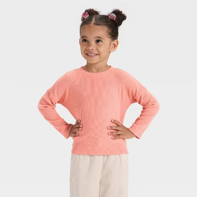 Toddler Girls' Cozy Ribbed Top - Cat & Jack™ | Target