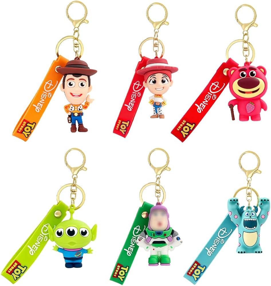 6Pcs Toy Cute Cartoon Keychain, Collectable Cartoon Mini Figure, Fun Anime Keyring Jewelry Access... | Amazon (US)