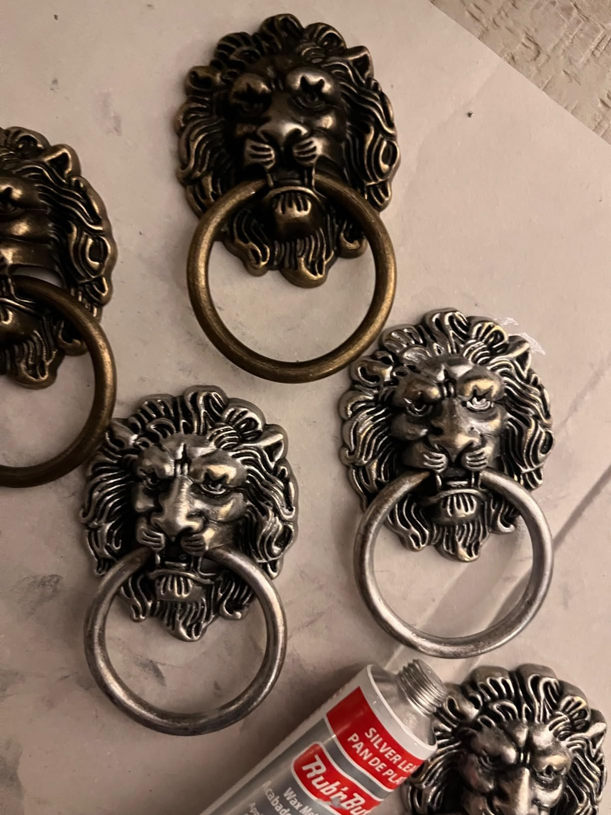 AMACO Rub n Buff Wax Metallic Finish 4 Color Kit - Antique Gold Silver Leaf Gold Leaf Ebony 15ml ... | Amazon (US)