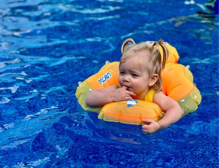 Going on our third year being able to use this baby pool float and after that our second daughter will be able to start to use it! Truly worth the small investment for 5+ summers of use on vacation and in pools! Travels super easily, deflates nice and flat.

#LTKbaby #LTKSeasonal #LTKswim