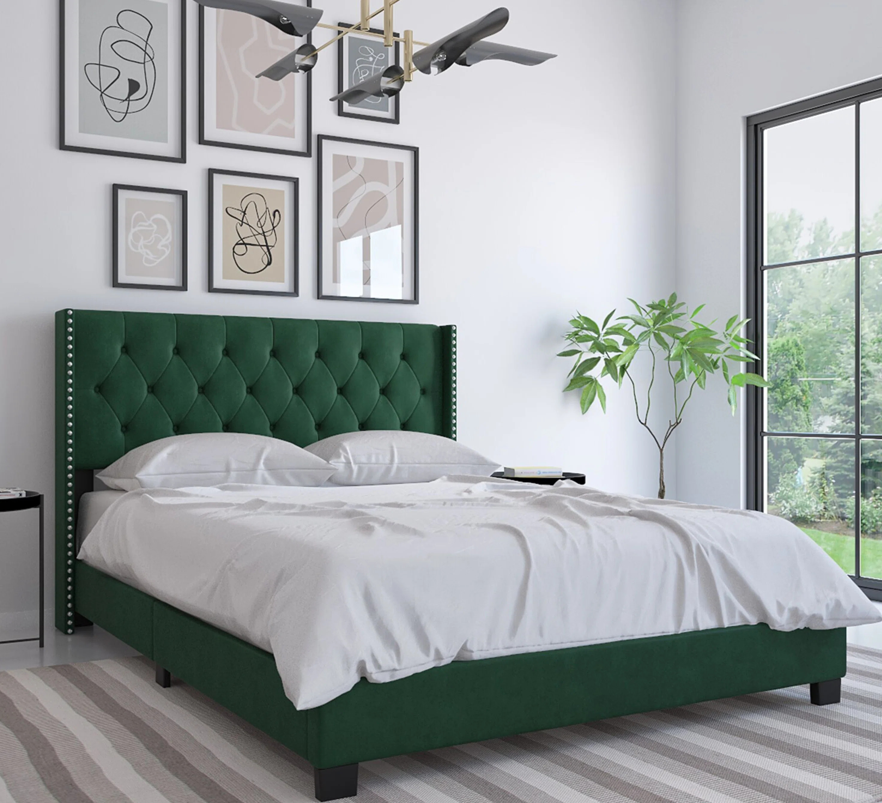 Tianna Tufted Upholstered Low Profile Standard Bed | Wayfair North America