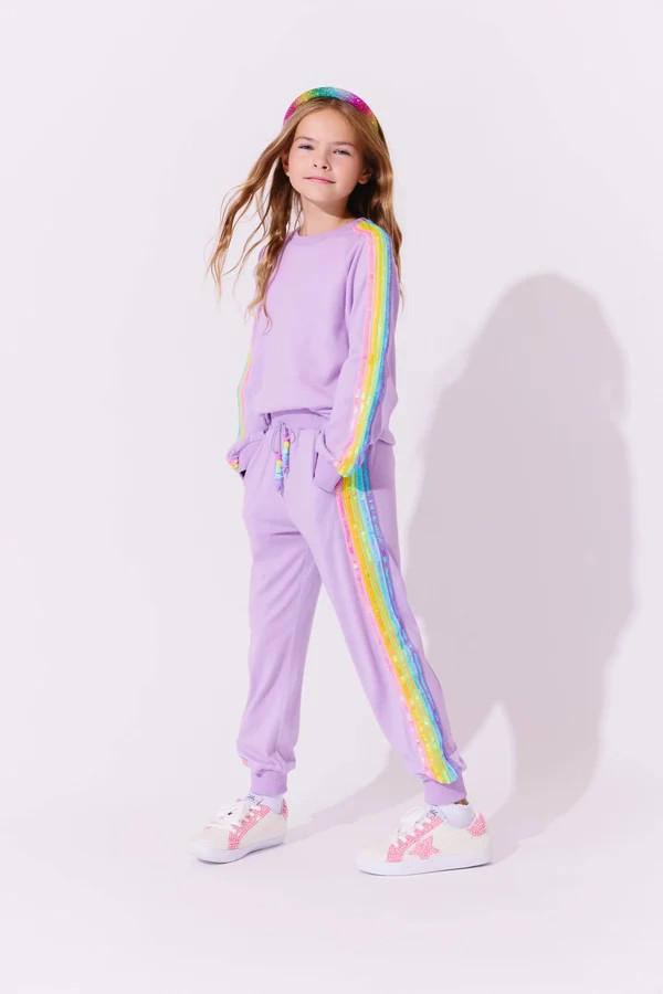 Lavender Rainbow Sequin Set | Lola + The Boys