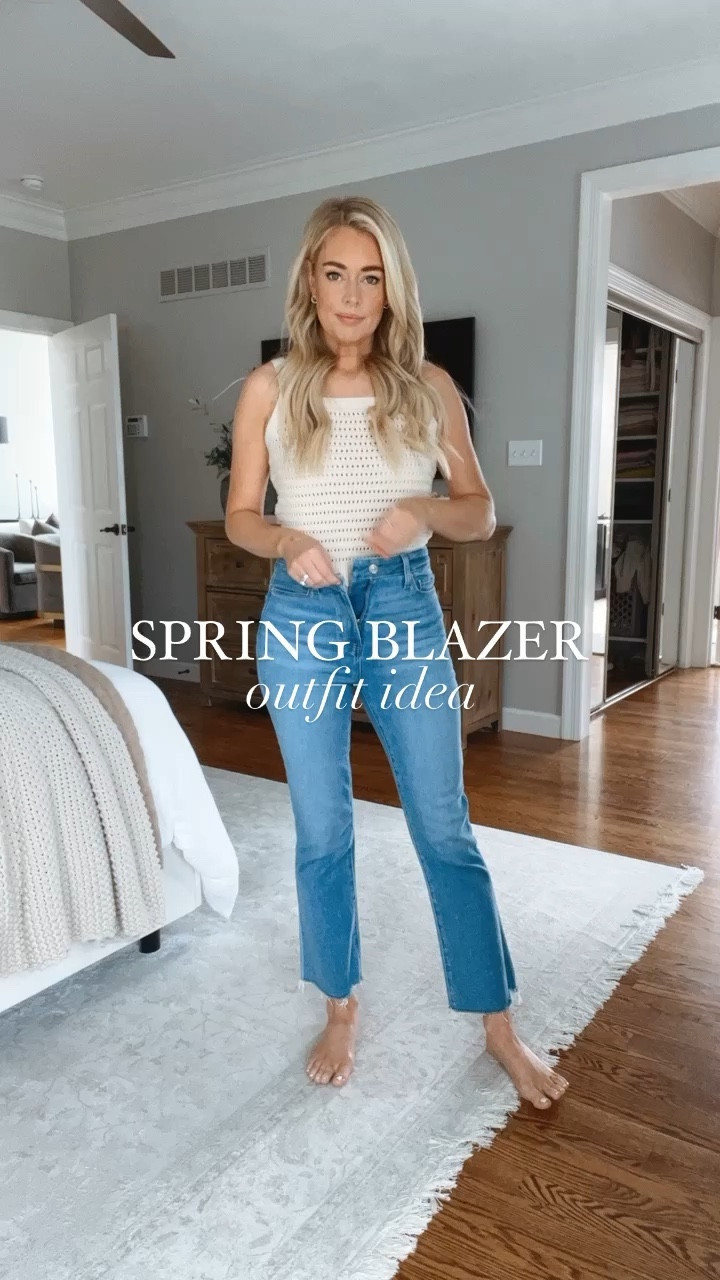 Wearing a small in tank & blazer and size 26 in jeans 

Spring outfit, tan blazer, Easter outfit, summer heels, heels

#LTKSeasonal #LTKstyletip #LTKFind