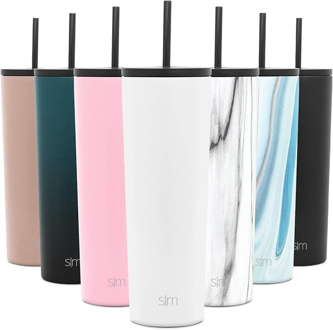 Simple Modern Classic Insulated Tumbler with Straw and Flip Lid Stainless Steel Water Bottle Iced... | Amazon (US)