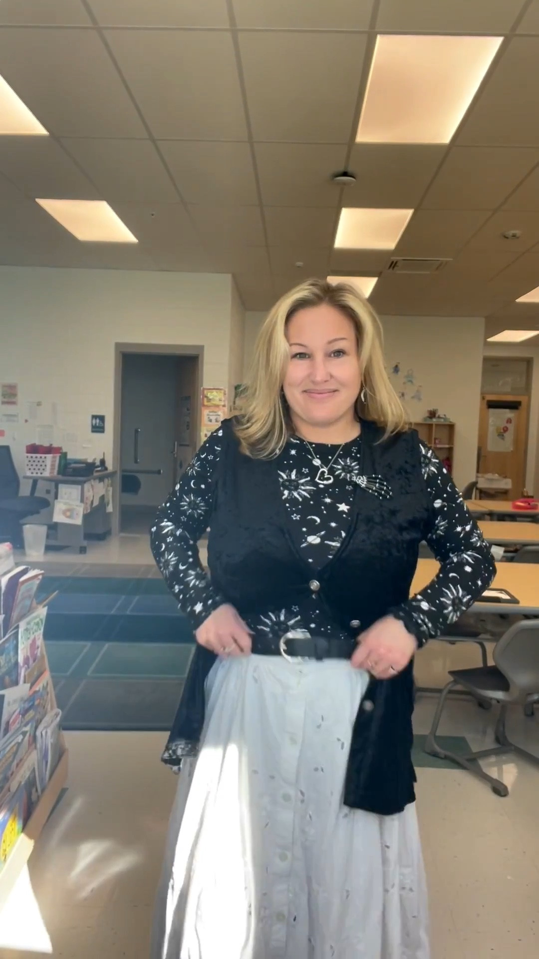 Seasons of the witch 🧙🏻🔮🐈‍⬛🪄✨

Shirt, vest, skirt, and boots are thrifted! 

I love a good October fit! 

#LTKMidsize #LTKHalloween #LTKSeasonal