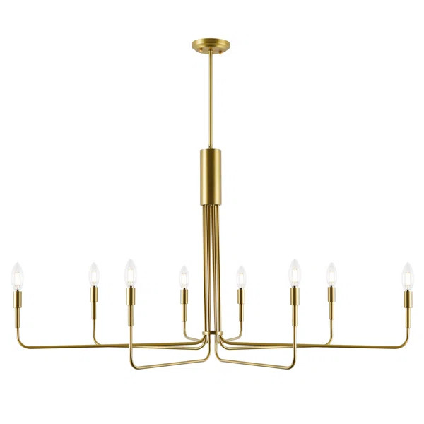 Sola 8 - Light Candle Style Modern Linear Chandelier | Wayfair North America