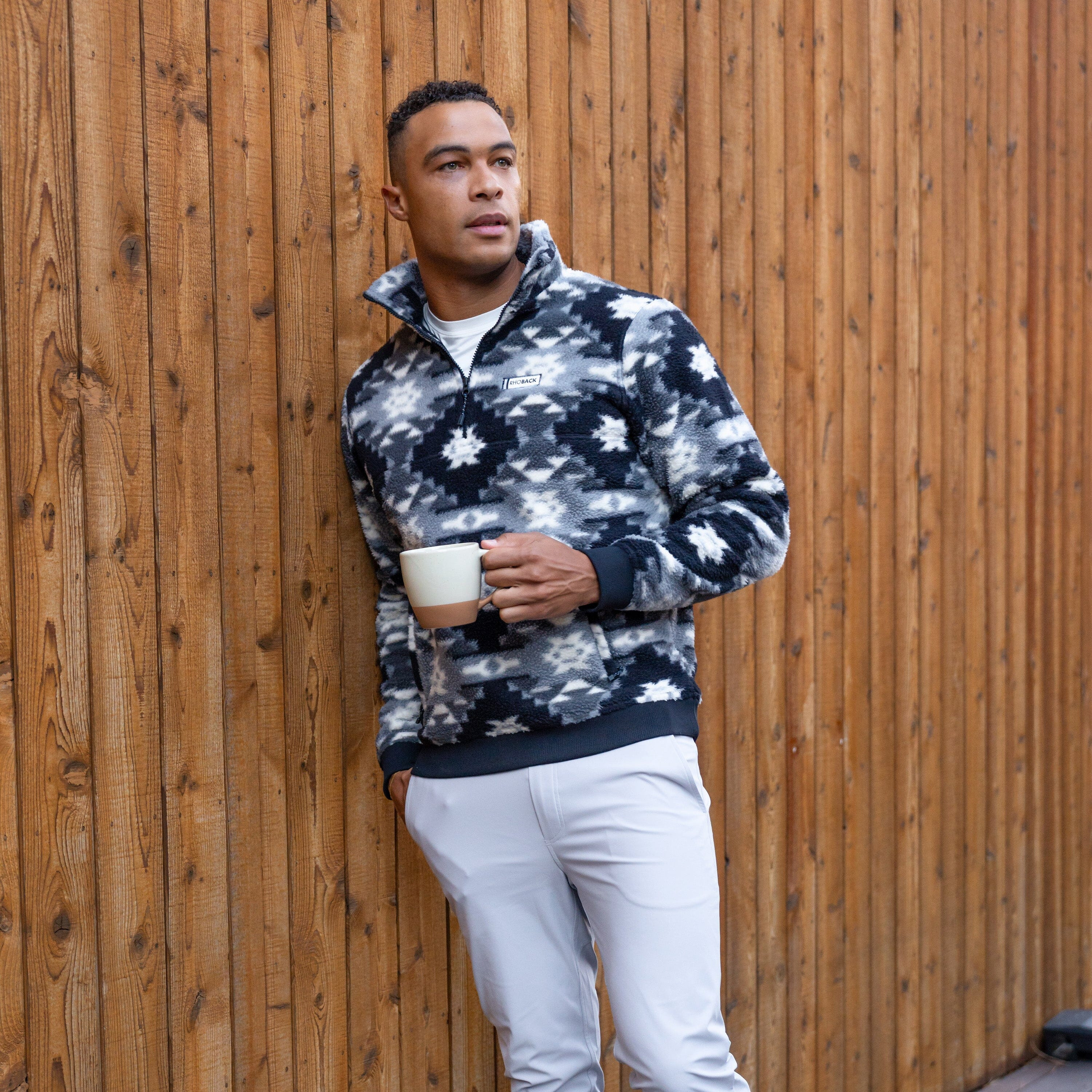 Summit Fleece Pullover - Jackson - Midnight Black | Rhoback | RHOBACK