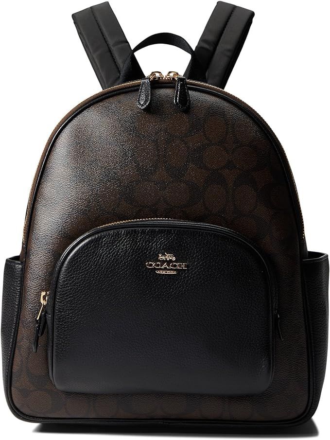 COACH Signature Court Backpack Brown/Black One Size | Amazon (US)