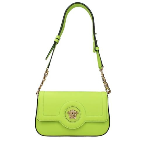 Versace Medusa Women's Lime Green Leather Shoulder Bag | Amazon (US)