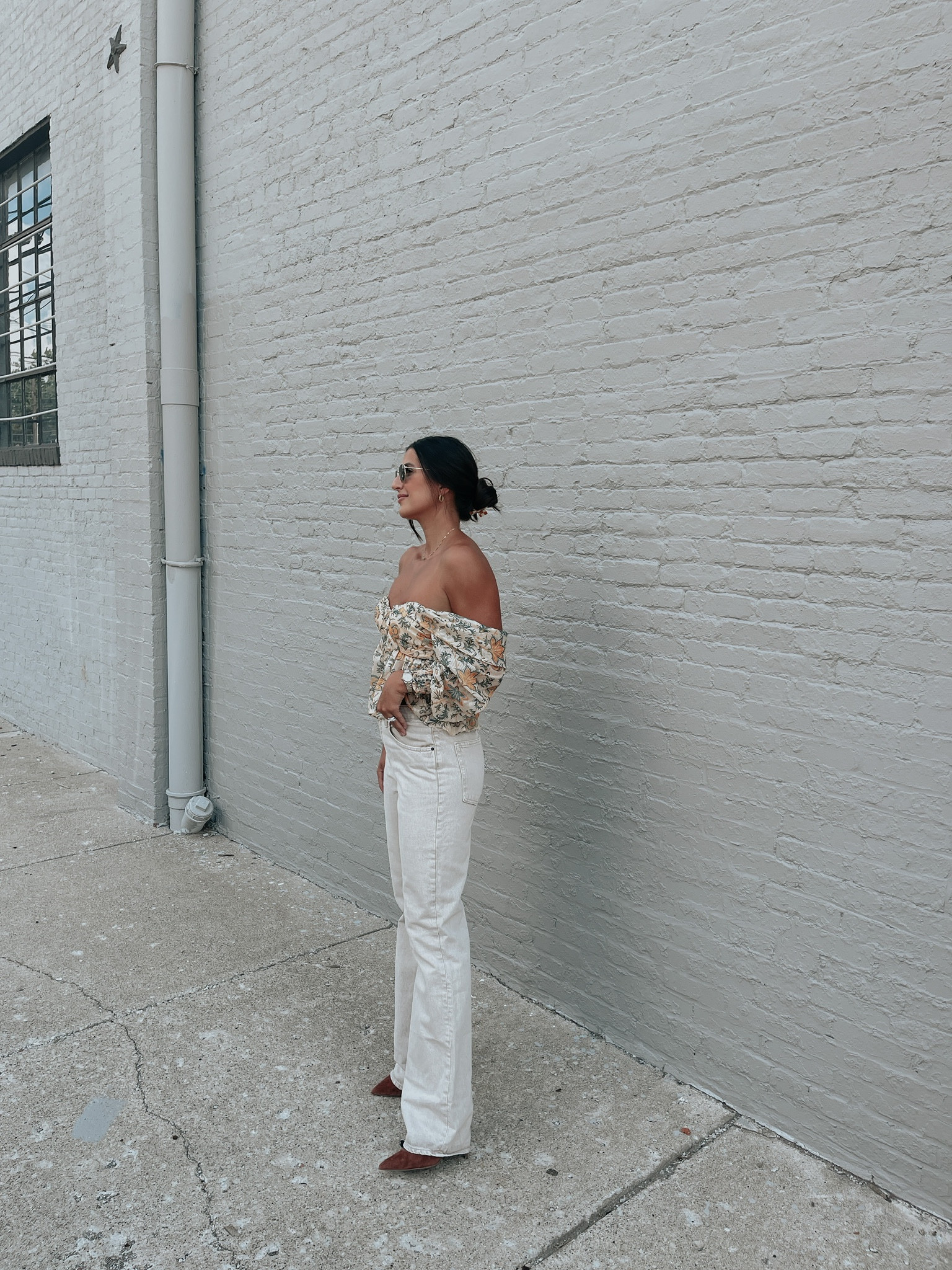 Summer outfit ideas - chic outfit inspo - transitional outfit ideas - off the shoulder top ideas - denim for summer - sunglasses - weekend outfit ideas - styling inspo 

#LTKFind #LTKstyletip #LTKSeasonal