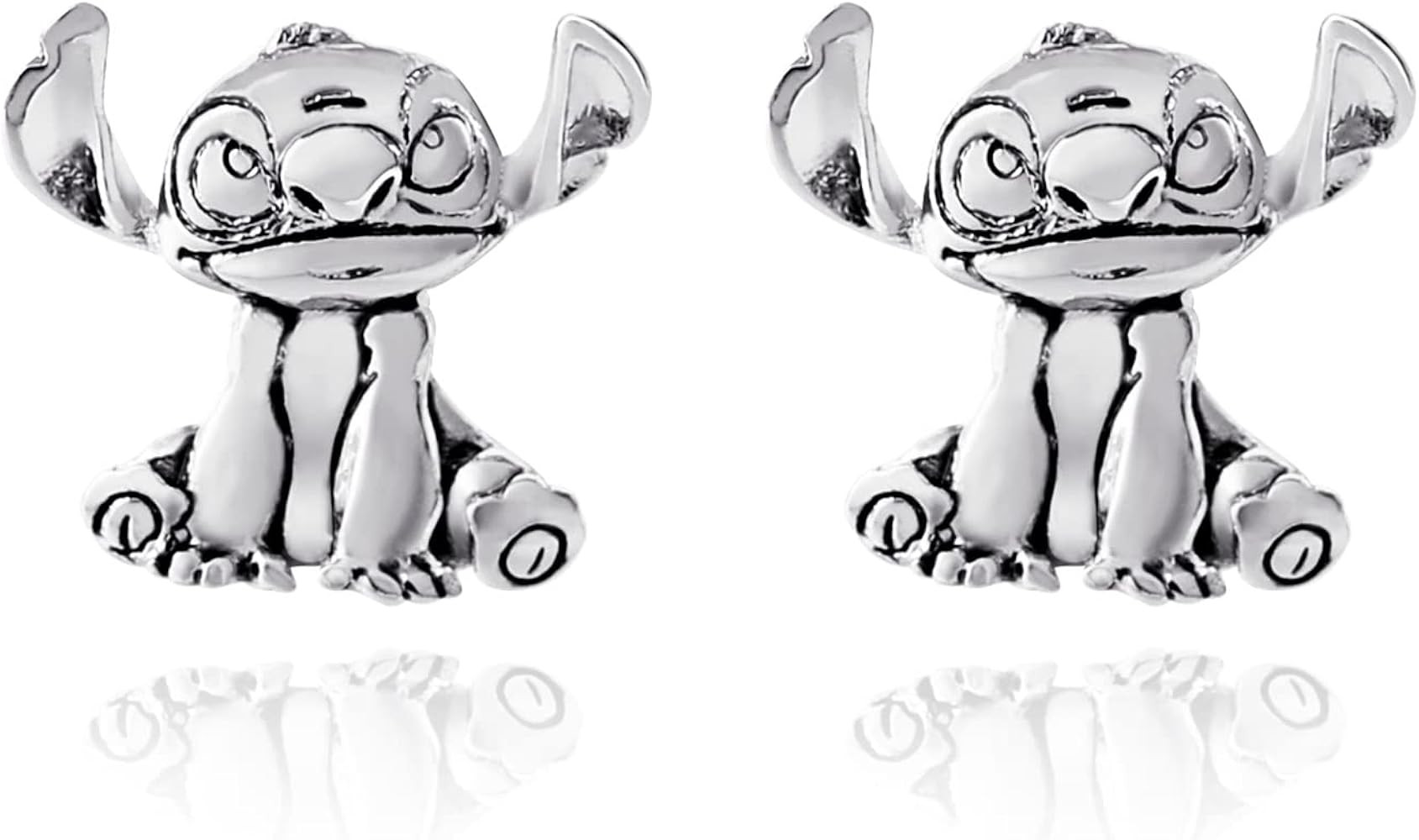 Disney Lilo & Stitch Stud Earrings - Silver Plated Stitch Earrings - Stitch Jewelry for Women - O... | Amazon (US)
