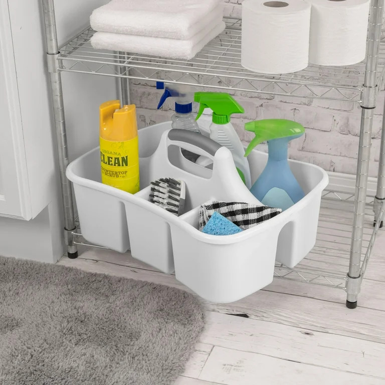 Sterilite Divided Ultra™ Caddy Plastic Adult, White | Walmart (US)