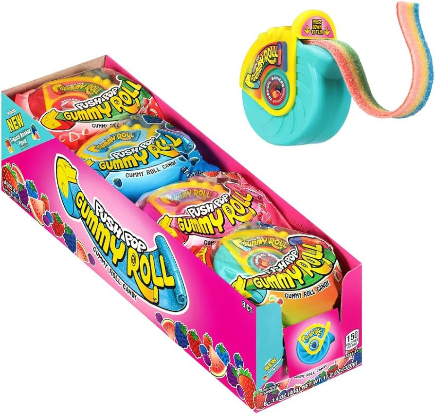Push Pop Gummy Roll Halloween Variety Pack - Individual Gummy Candy W/ Assorted Fruity Flavors - ... | Amazon (US)