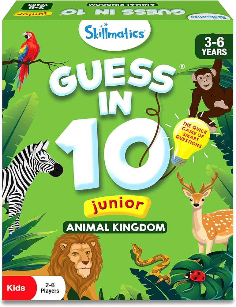 Skillmatics Card Game - Guess in 10 Junior Animal Kingdom, Quick Game of Smart Questions, Gifts &... | Amazon (US)