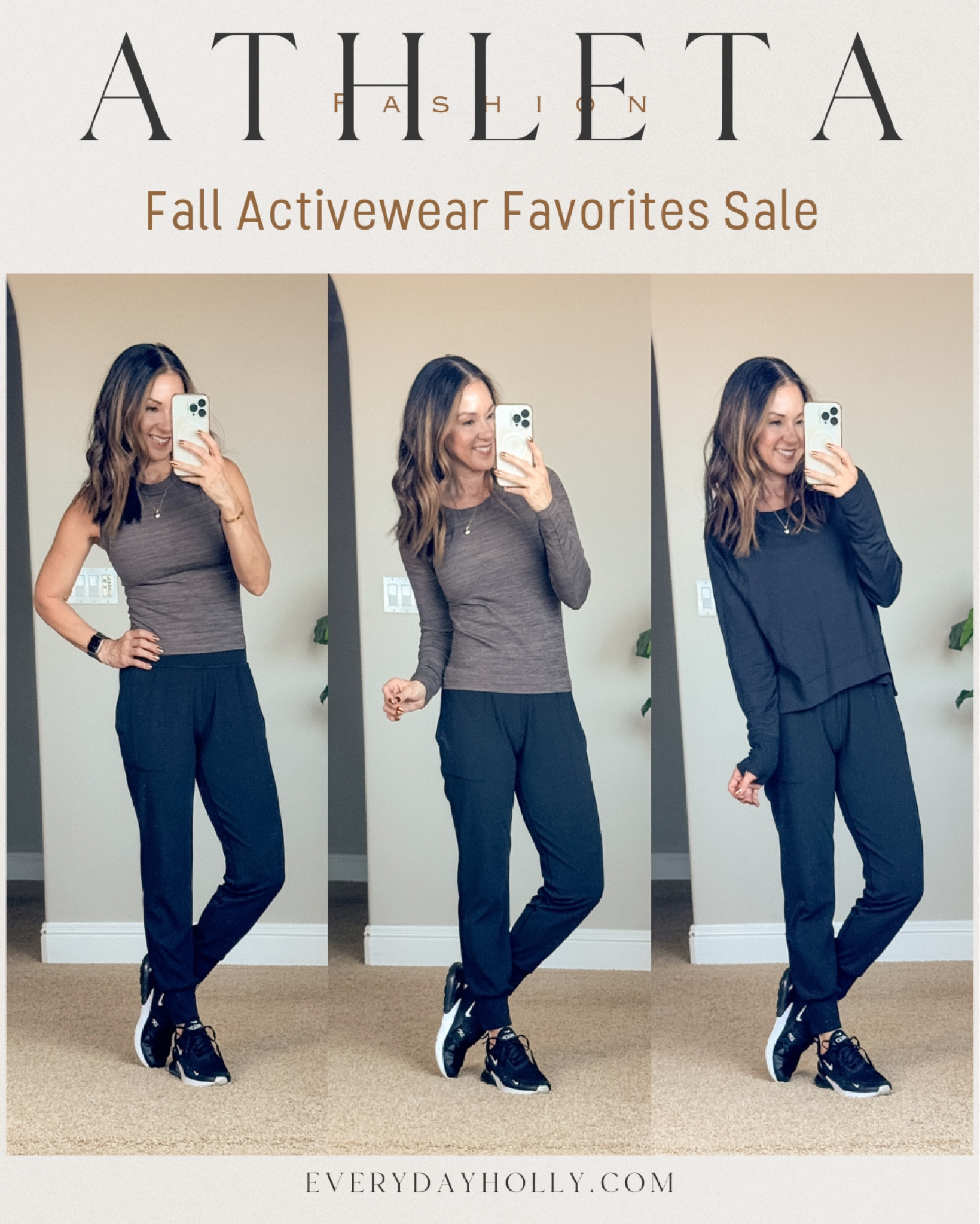 @Athleta Friends & Family Sale! Get 25% off your purchase now through 10/1
#sponsored 
All of these are on sale and favorites of mine! Joggers & sweatshirt come in petite regular and tall length!
For reference: I’m 5’1”, 109lbs
Renew Muscle Tank & crewneck Tee : small in Pyrite Heather & black
Coaster Luxe Joggers : XXS Petite in Aspen Olive Heather 
Salutation High Rise Joggers : XS Petite in black
Coaster luxe sweatshirt XS petite

joggers  fashion  athletic  tank top  muscle tank  casual  lounge  EverydayHolly 
#athleta


#LTKActive #LTKSaleAlert #LTKFallSale