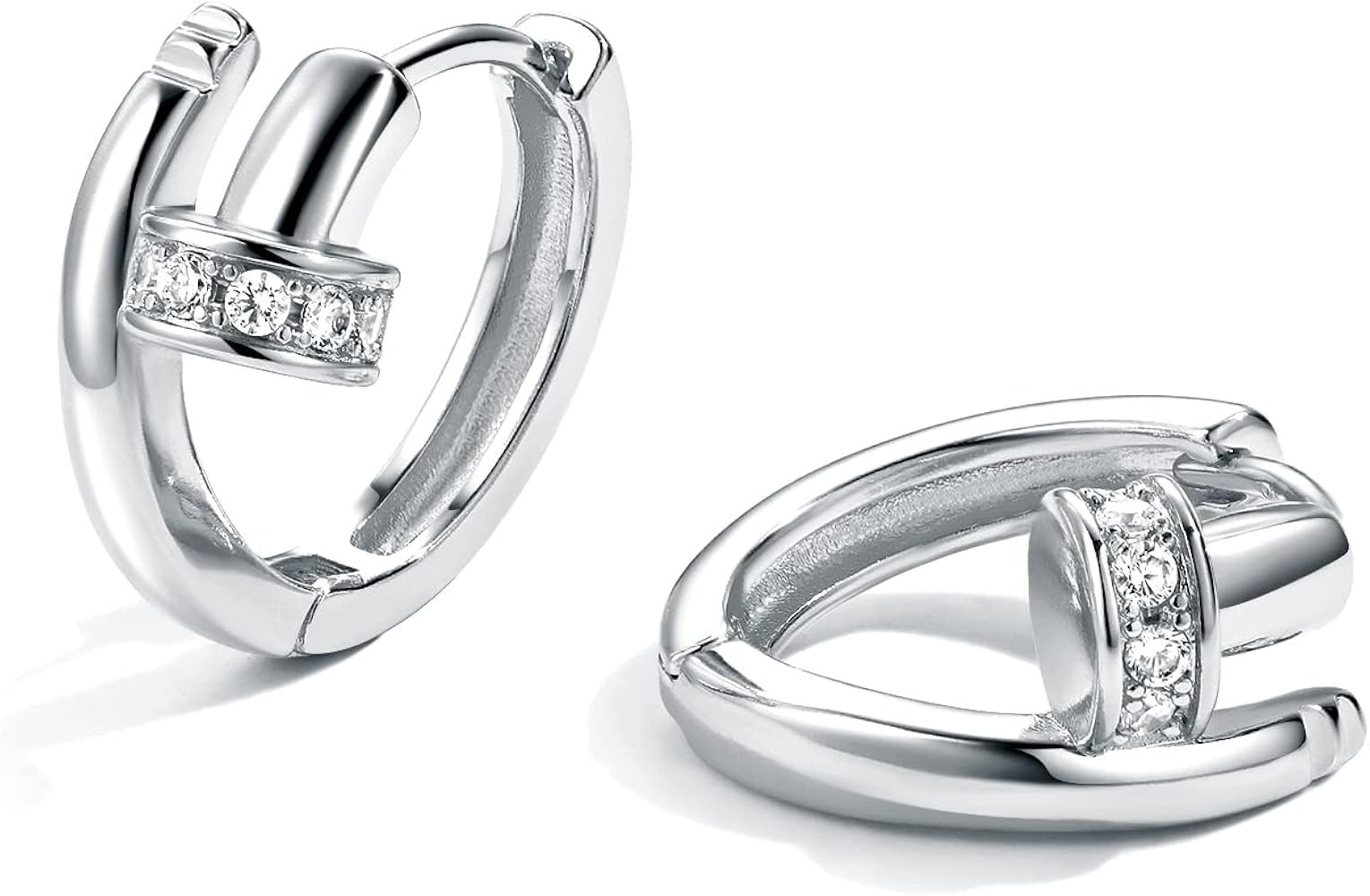 Me&Hz Gold Huggie Earrings Small Huggie Hoop Earrings for Women 14K Gold Plated Hypoallergenic Cu... | Amazon (US)