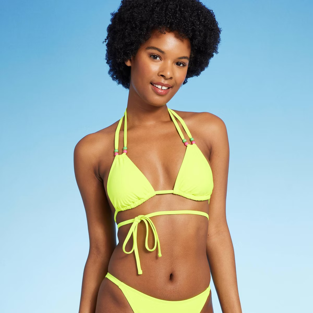 Women's Beaded Wrap Triangle Bikini Top - Wild Fable™ | Target