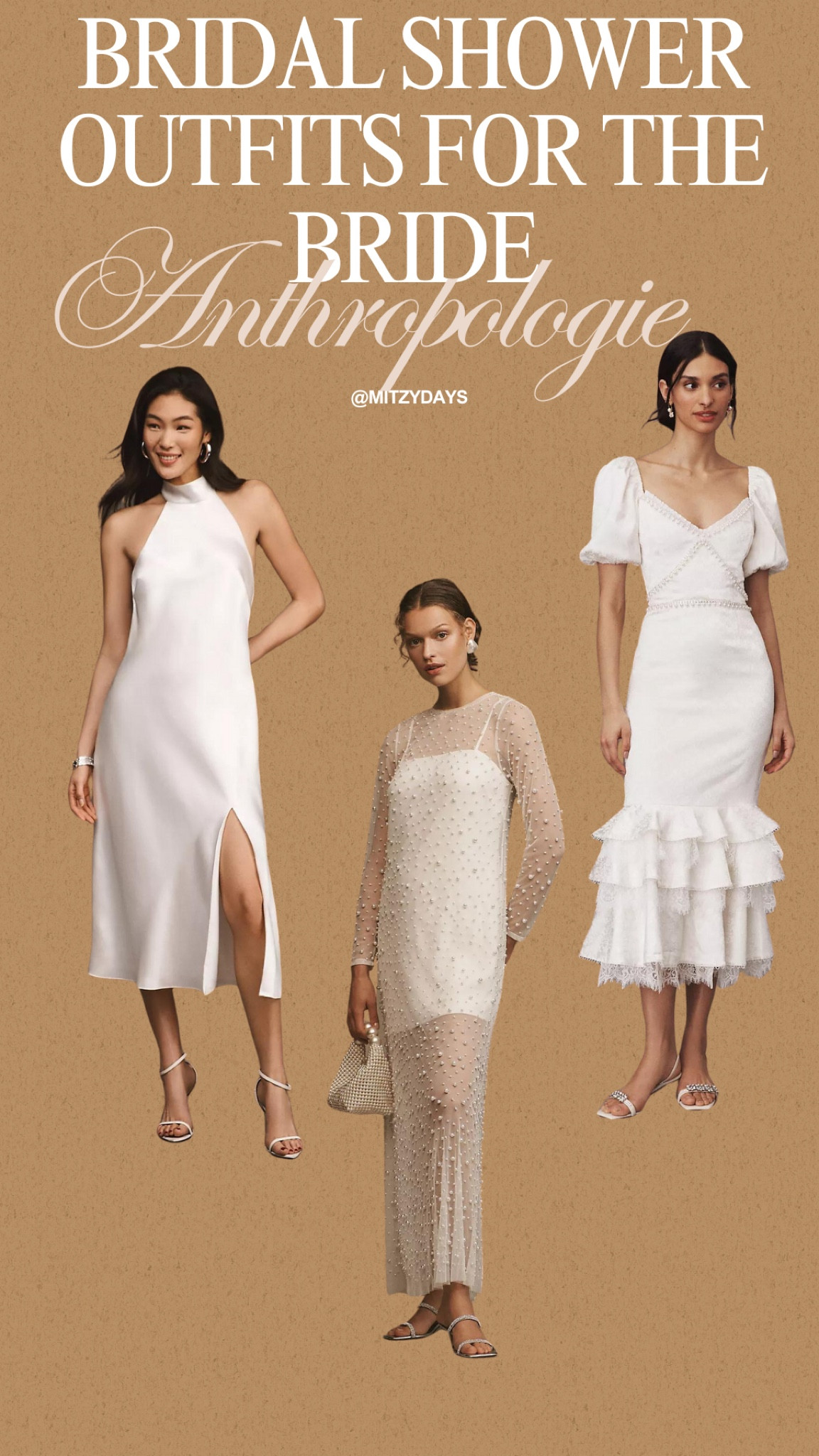 Are you throwing a bridal shower anytime soon? Well, if you want to make the bride-to-be the center of attention, you've got to check out these stunning pieces from Anthropologie! Trust me, they'll make her feel like an absolute showstopper!

Save these outfits for the LTK Spring Sale! 

Bride | dress | spring outfits | white dress | bridal | wedding outfits 



#LTKSpringSale #LTKstyletip #LTKwedding