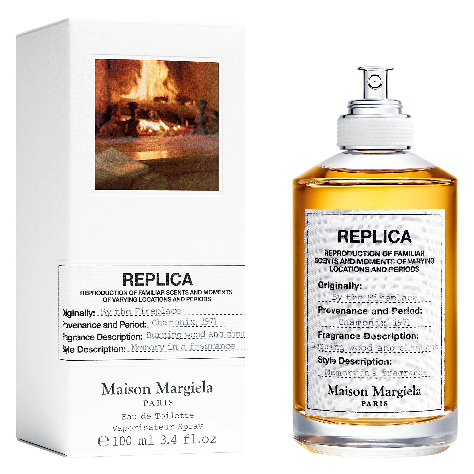 Maison Margiela Fragrances REPLICA By the Fireplace Eau de Toilette | 3.4 oz/ 100ml | Fragrance for Women & Men | Maison Margiela Fragrances