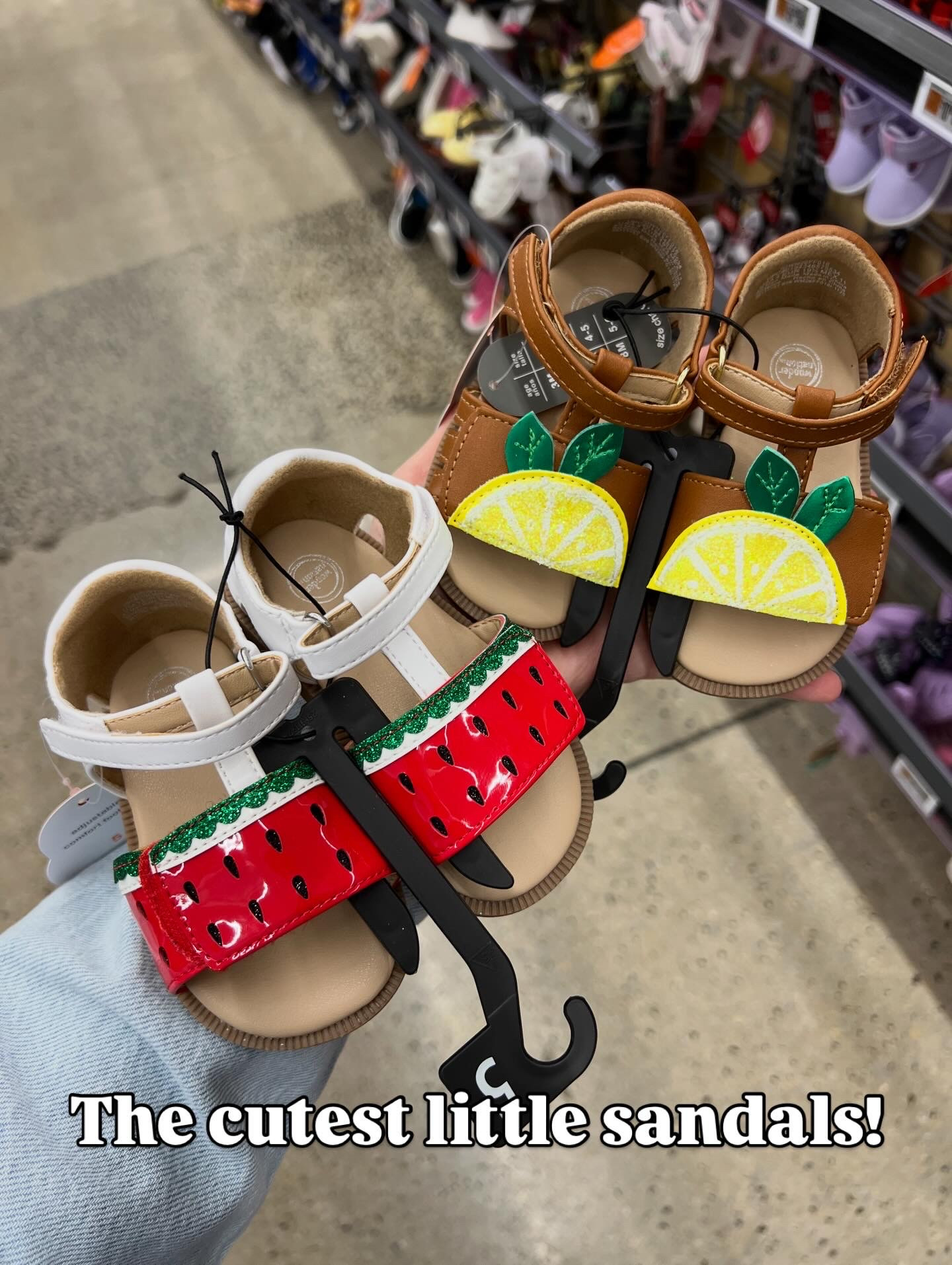 Wonder Nation Baby and Toddler Girls Fruit Sandals, $14.98 at Walmart. Choose from watermelon, pink strawberry or lemon. #walmartkids 

#LTKKids
