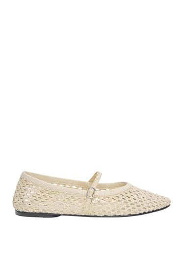 Crochet ballet flats | PULL and BEAR UK