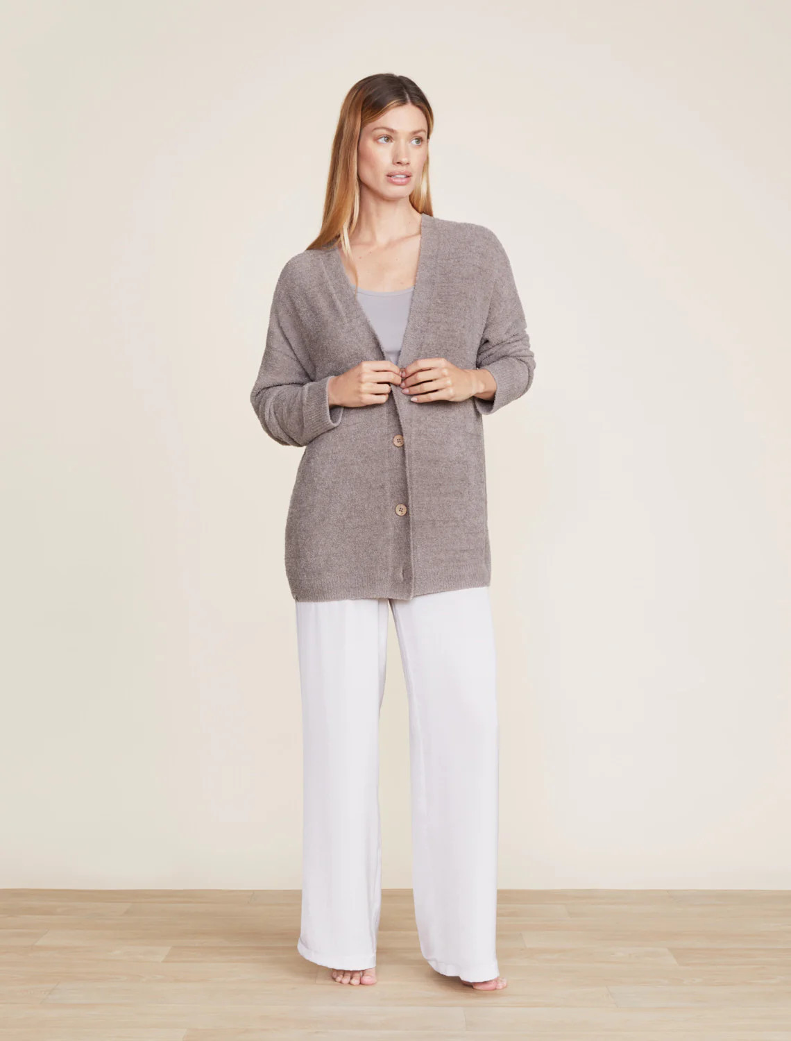 CozyChic Lite® Cable Button Cardigan | Barefoot Dreams