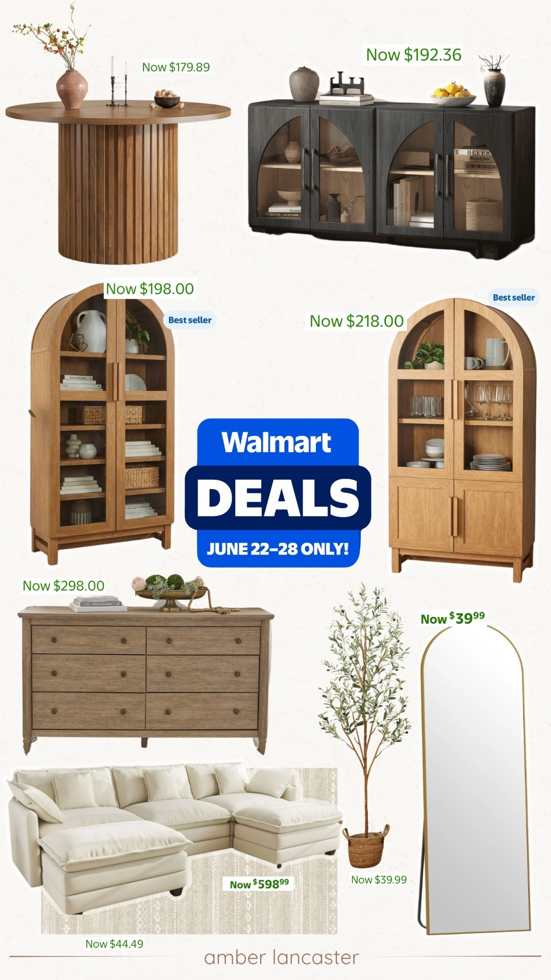 Walmart Deal Days 6/22-6/28. Some of my home favorites! | 
walmart, walmart deals, walmart sale, walmart deal days, walmart home, walmart furniture, walmart dresser, walmart mirror, walmart cabinet, walmart dining table, walmart sofa, walmart rug, my texas house furniture walmart, olive tree.

#LTKSaleAlert #LTKHome #LTKSeasonal