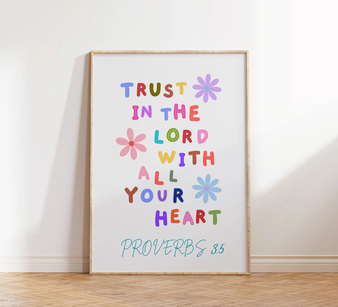 Retro Christian Wall Print, Proverbs Scripture, Christian Poster, Bible Verse, Digital Download, ... | Etsy (US)