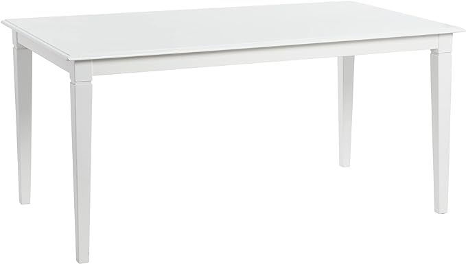 Creative Co-Op Pleasantville Wood Dining Table, 35" L x 63" W x 30" H, White | Amazon (US)