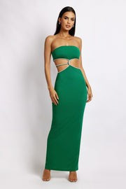 Billie Strapless Maxi Dress - Green | MESHKI US