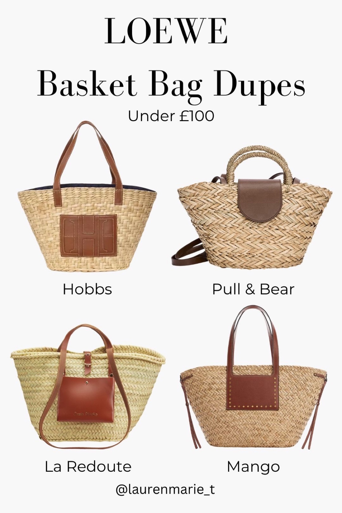 LOEWE basket bag dupes under £100

Basket bag|Summer bag|Summer Style

#basketbag #designerdupes

#LTKfindsunder100 #LTKstyletip #LTKitbag