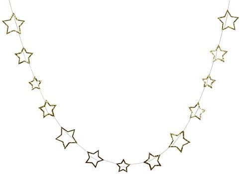 Meri Meri Gold Star Glitter Garland (Pack of 1) | Amazon (US)